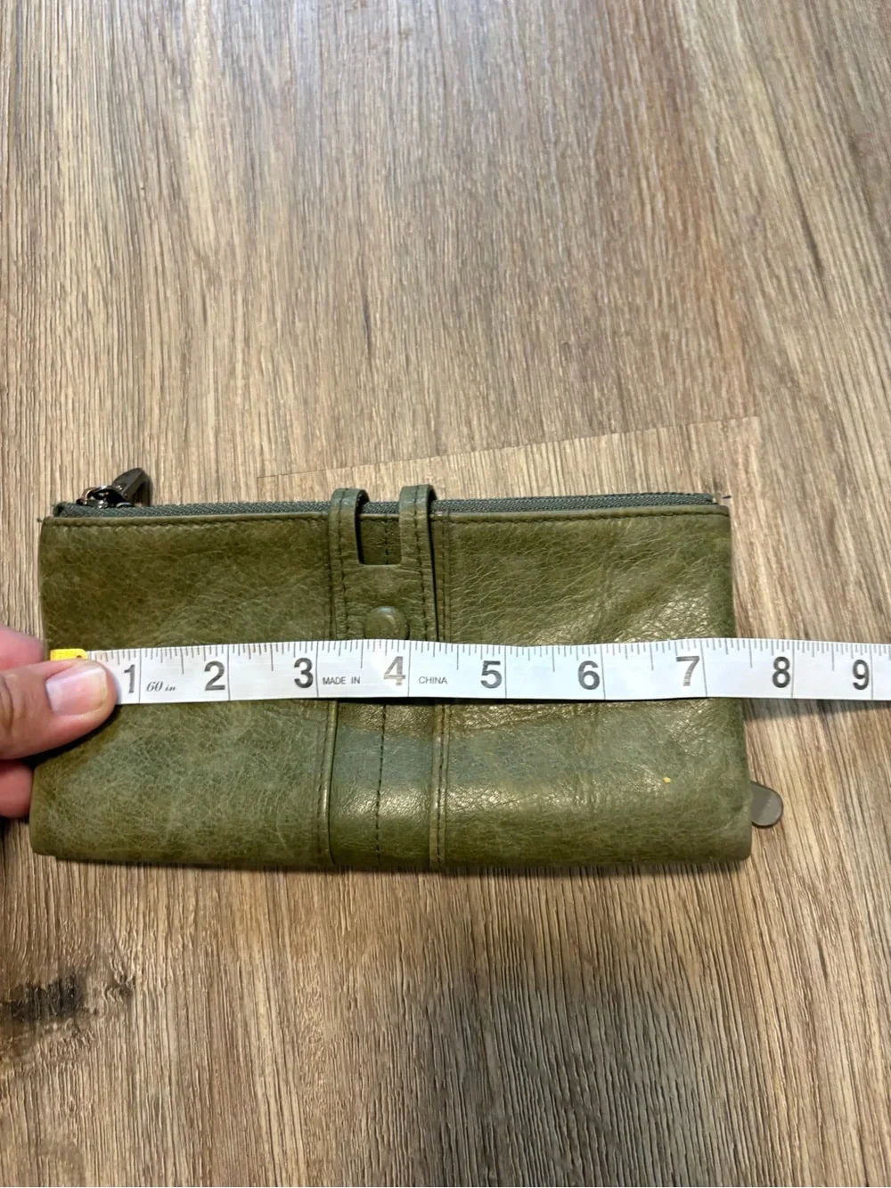 Roulens Green Leather Bifold Wallet